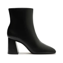 Leia Leather Bootie in Black