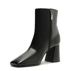 Leia Leather Bootie in Black