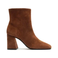 Leia Suede Bootie in Pecan Brown