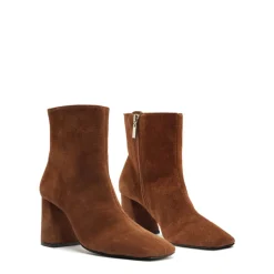 Leia Suede Bootie in Pecan Brown