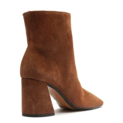 Leia Suede Bootie in Pecan Brown