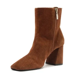 Leia Suede Bootie in Pecan Brown