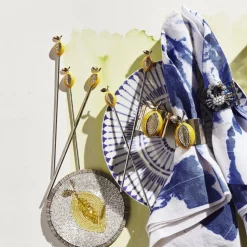 Lemon Napkin Rings, Set of Two