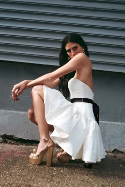 Leoni Dress in Ivory