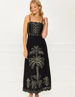 Leopard Nights Embroidery Rio Dress