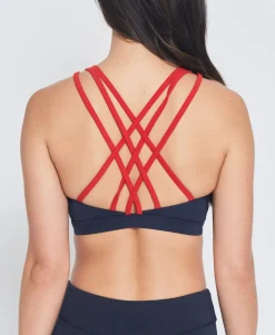 L'Etoile Sport Sports Bra in Navy & Red