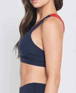 L'Etoile Sport Sports Bra in Navy & Red
