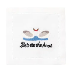 Let’s Tie The Knot Cocktail Napkins, Set of 4