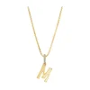 Letter Charm Diamond Necklace