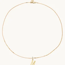 Letter Charm Diamond Necklace