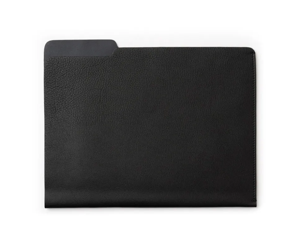 Letter Folder in Vintage Black Leather