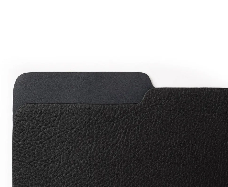 Letter Folder in Vintage Black Leather