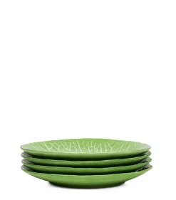 Lettuce Ware Canapé Plate in Green, Set of 4