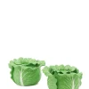Lettuce Ware Candle Holder in Green, Set of 2