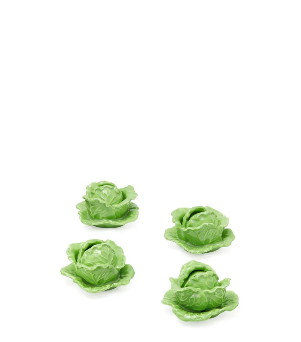 Lettuce Ware Card Holders in Green, Set of 4