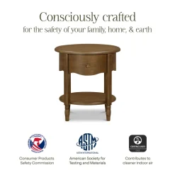 Liberty Assembled Nightstand in Natural Walnut