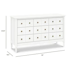 Liberty 9-Drawer Assembled Dresser in Warm White