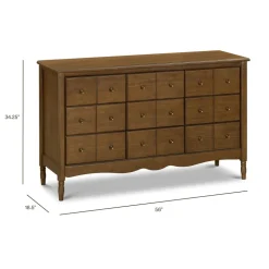 Liberty 9-Drawer Assembled Dresser in Natural Walnut