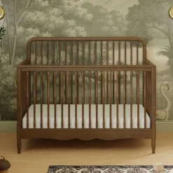 Liberty 4-in-1 Convertible Spindle Crib in Natural Walnut