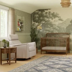 Liberty 4-in-1 Convertible Spindle Crib in Natural Walnut