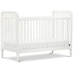 Liberty 3-in-1 Convertible Spindle Crib with Toddler Bed Conversion Kit in Warm White