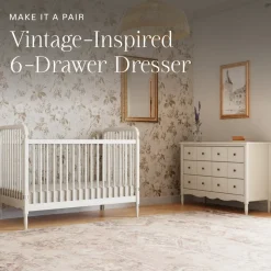 Liberty 3-in-1 Convertible Spindle Crib with Toddler Bed Conversion Kit in Warm White