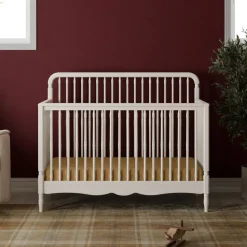 Liberty 4-in-1 Convertible Spindle Crib in Warm White