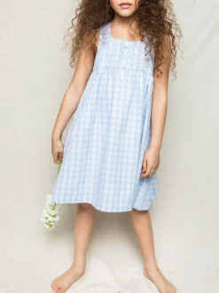 Light Blue Gingham Charlotte Nightgown