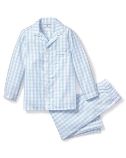 Light Blue Gingham Pajama Set