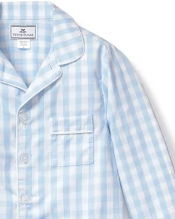 Light Blue Gingham Pajama Set
