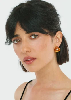 Lil Earrings in Crystal Antique Gold