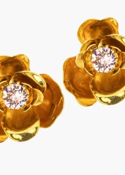 Lil Earrings in Crystal Antique Gold