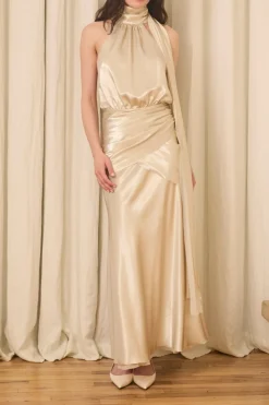 Lila Midi Dress in Lurex