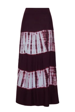 Lilith Skirt in Wine Tie Dye
