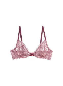 Lily Embroidery Plunge Demi Bra