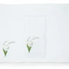 Lily of the Valley Collection, White Linen Napkin and Placemat, Set of 4
