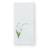 Lily of the Valley Collection, White Linen Napkin, Set of 4