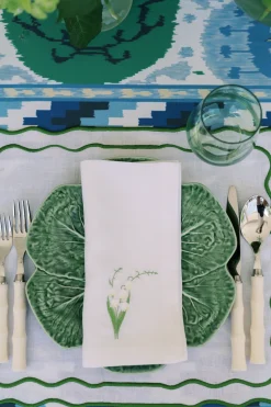 Lily of the Valley Collection, White Linen Napkin, Set of 4