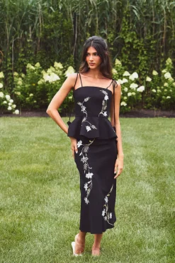 Lily Skirt in Black & Ivory & Gold