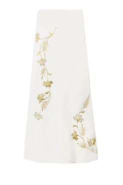 Lily Skirt in Ivory & Gold