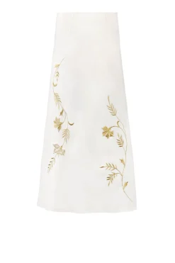 Lily Skirt in Ivory & Gold