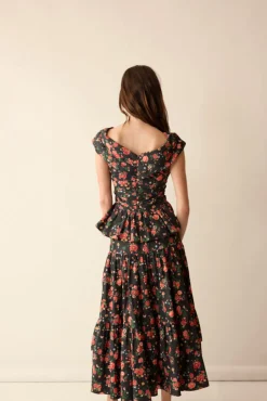 Lily Top in Midnight Garden