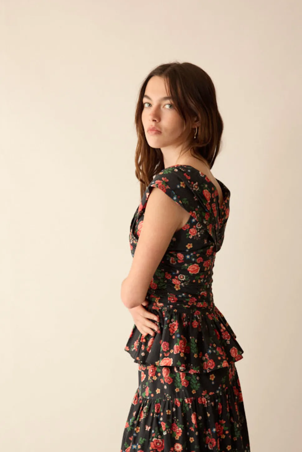 Lily Top in Midnight Garden