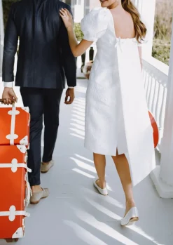 Limited Edition: Baby Doll Puffy Sleeve Short Panel Back Dress with Bows