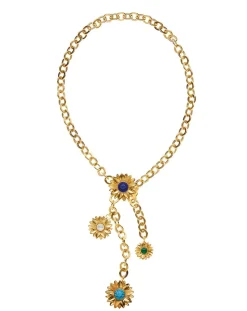 Limoncello Cascade Necklace in Lapis & Turquoise