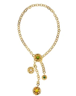 Limoncello Cascade Necklace in Green & Yellow