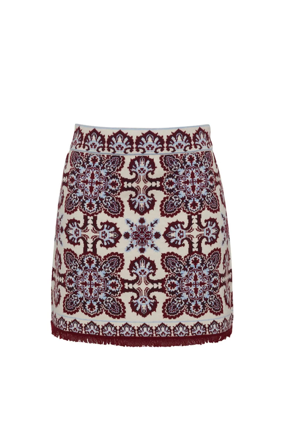 Lindy Skirt in Vintage Scarf Ivory