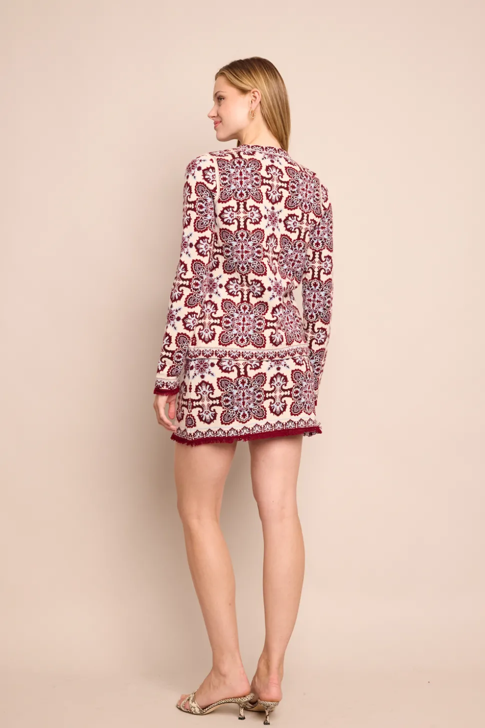 Lindy Skirt in Vintage Scarf Ivory