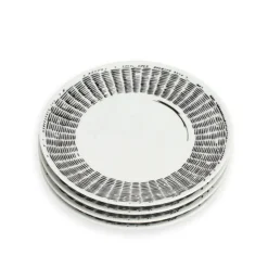 Line Drawing Salad Plates, Set of 4