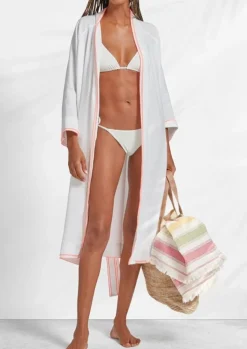 Linen Bamboo with Neon Stitch Bathrobe